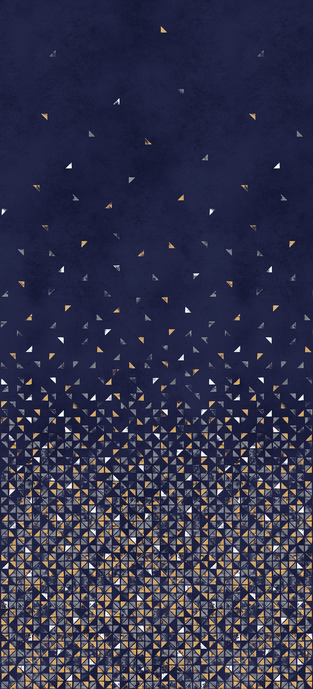 Papier peint panoramique Tangram Bleu Nuit B - 4/5/6 - Isidore Leroy