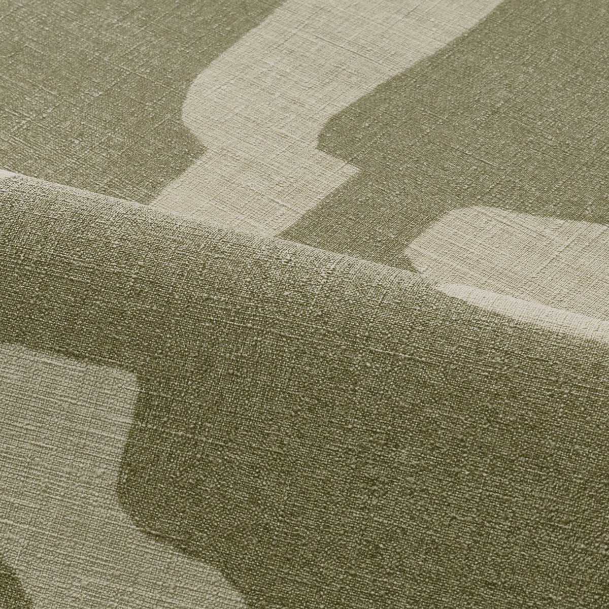 Papier peint Graphique Seran vert tilleul - Le Lin 3 de Casamance AMB VAGUE | Réf. CAS-76560406