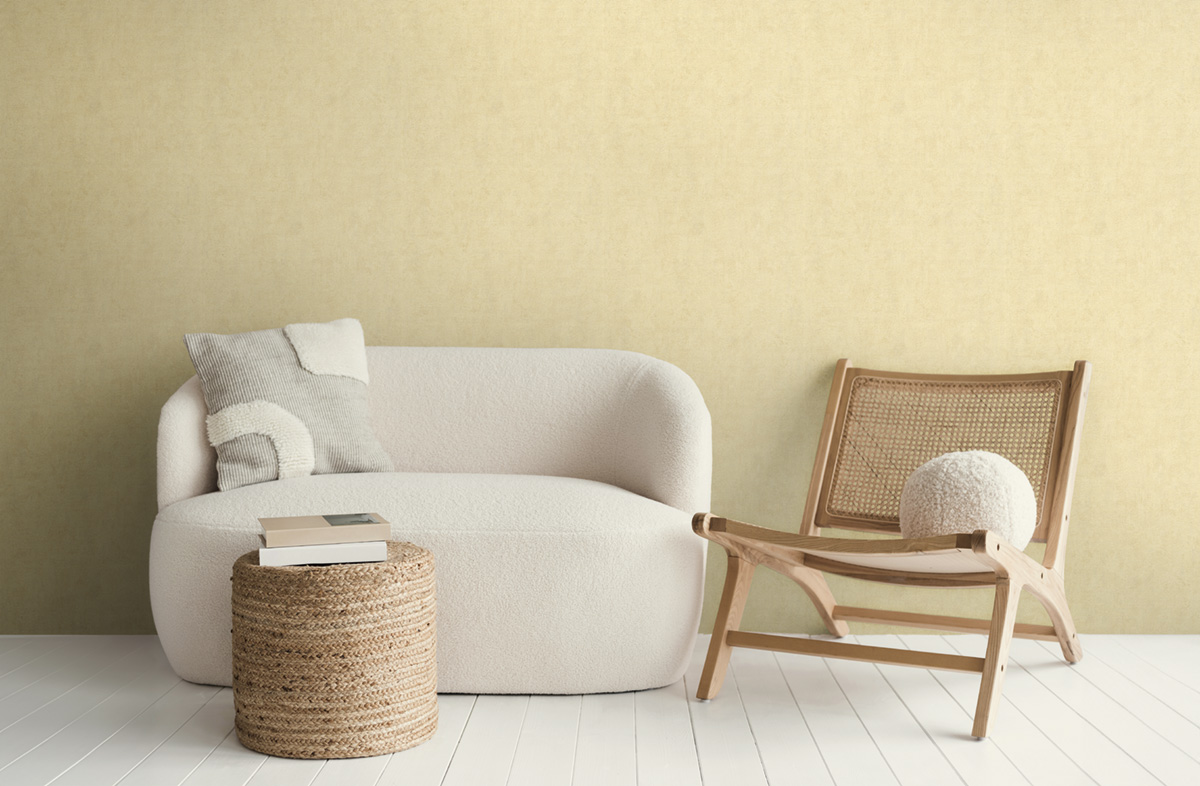 Papier peint Faux uni Texturé vanille - History of Art 2 d'AS Création | Réf. AS-790514