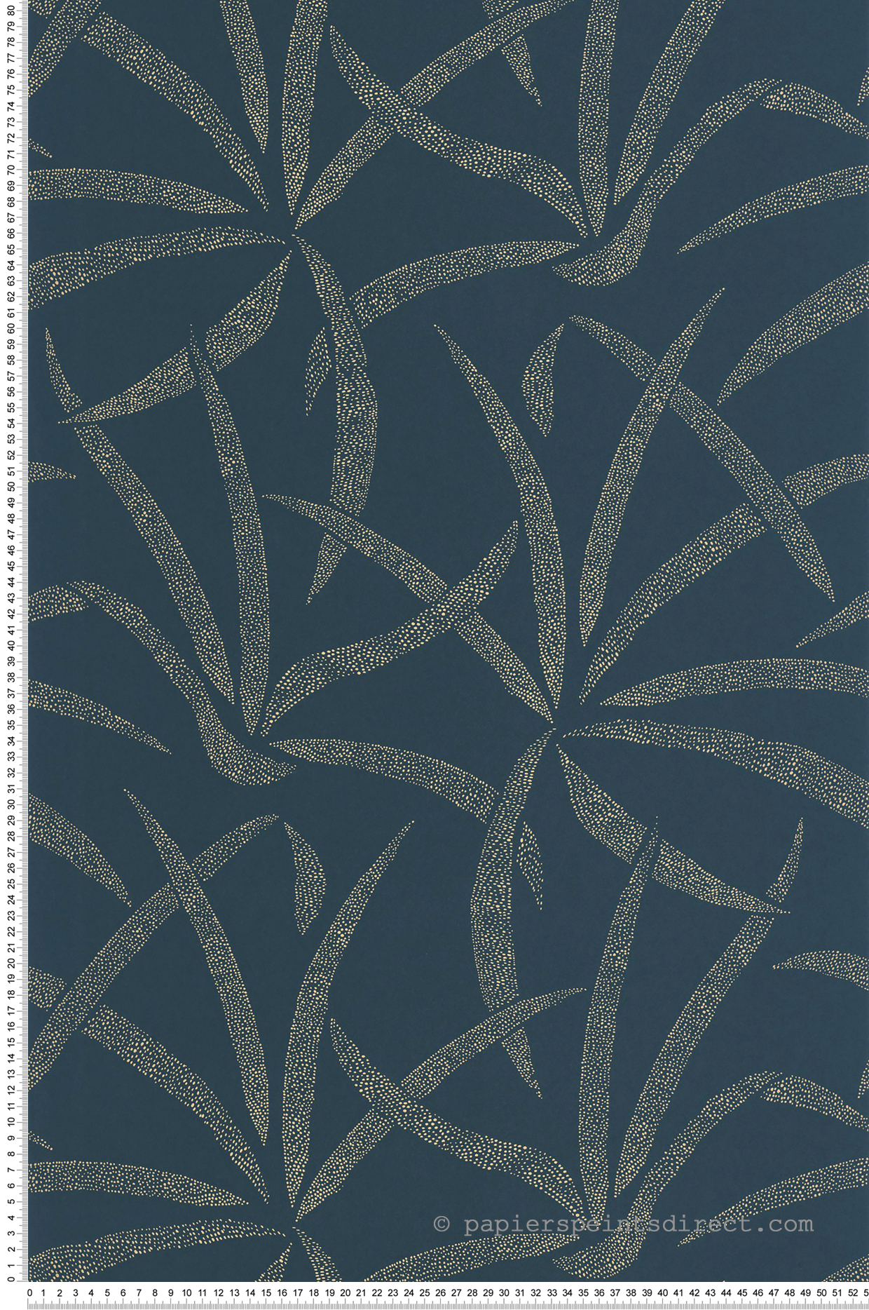 Papier peint Filara Pointillisme bleu nuit doré - Blue Shades de Casélio | Réf. BLS107466128