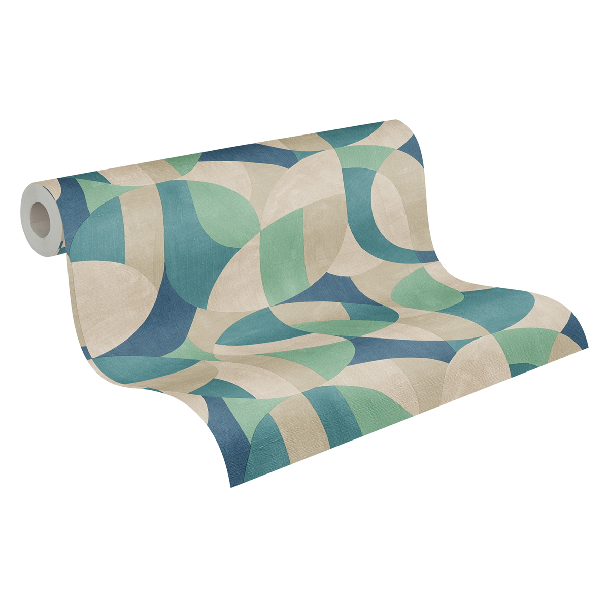 Papier peint Graphique Abstrait bleu vert - French Affair d'A.S. Création ROLL | Réf. AS-399322