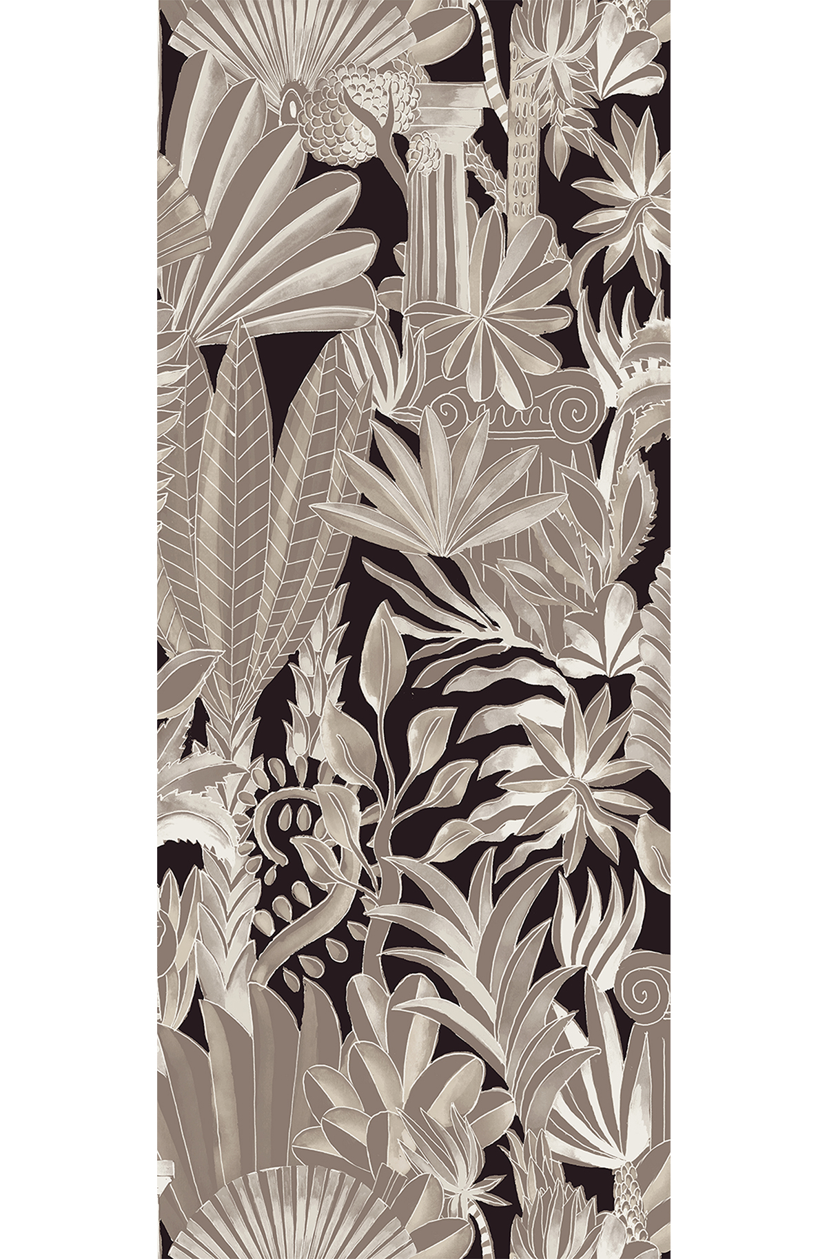 Papier peint panoramique Jungle Antique Trésor beige - E H260 - Wall Designs IV de Masureel | Réf. MAS-DG4TRE1015-260