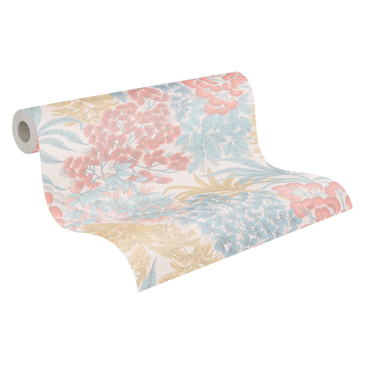 Papier peint Végétal Métal Zoé pastel argenté - Metropolitan Stories 3 d'A.S. Création AMB4 | Réf. AS-391281