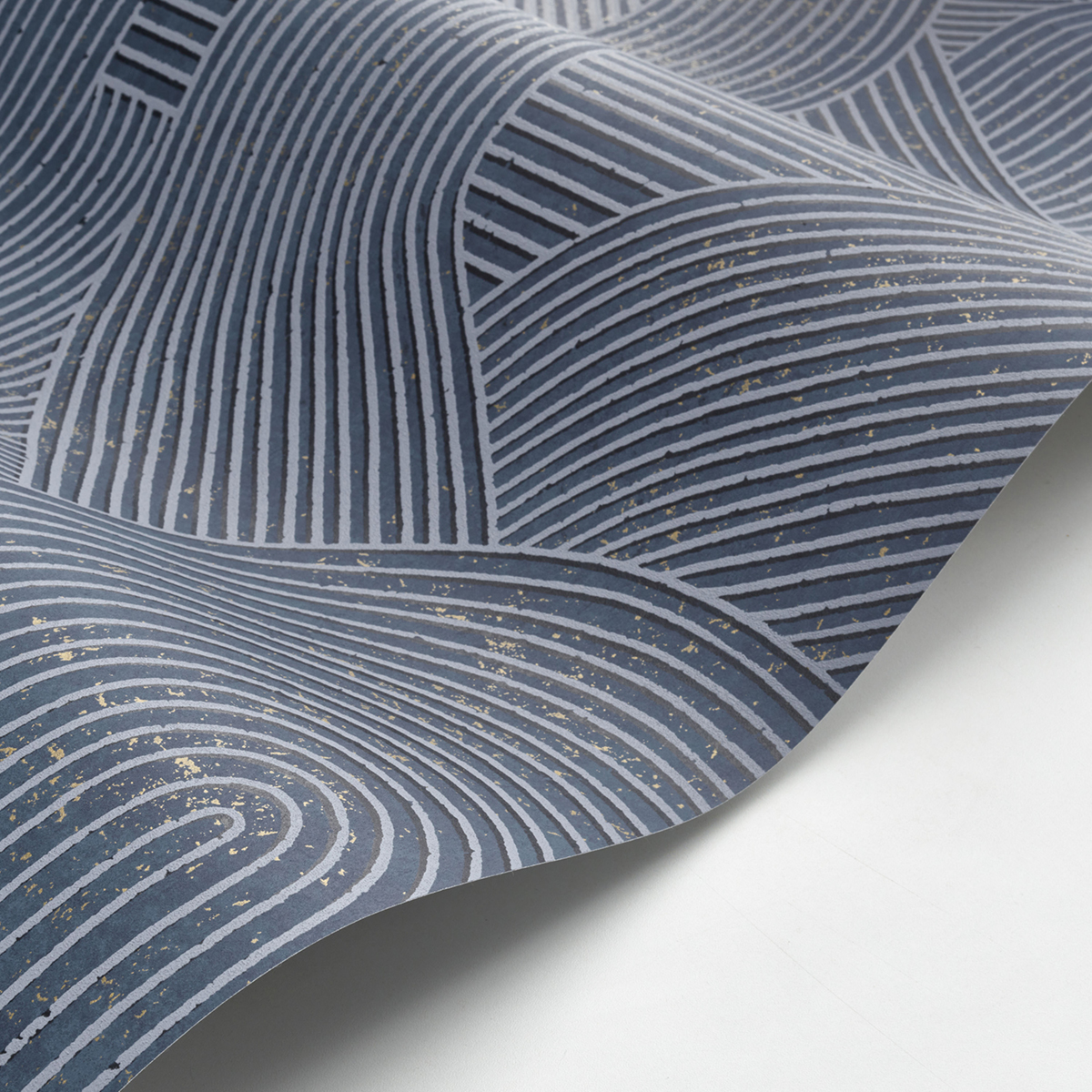 Papier peint Jardin des Pierres bleu encre - Kyoto de Casadéco AMB2 | Réf. KYTO88756819