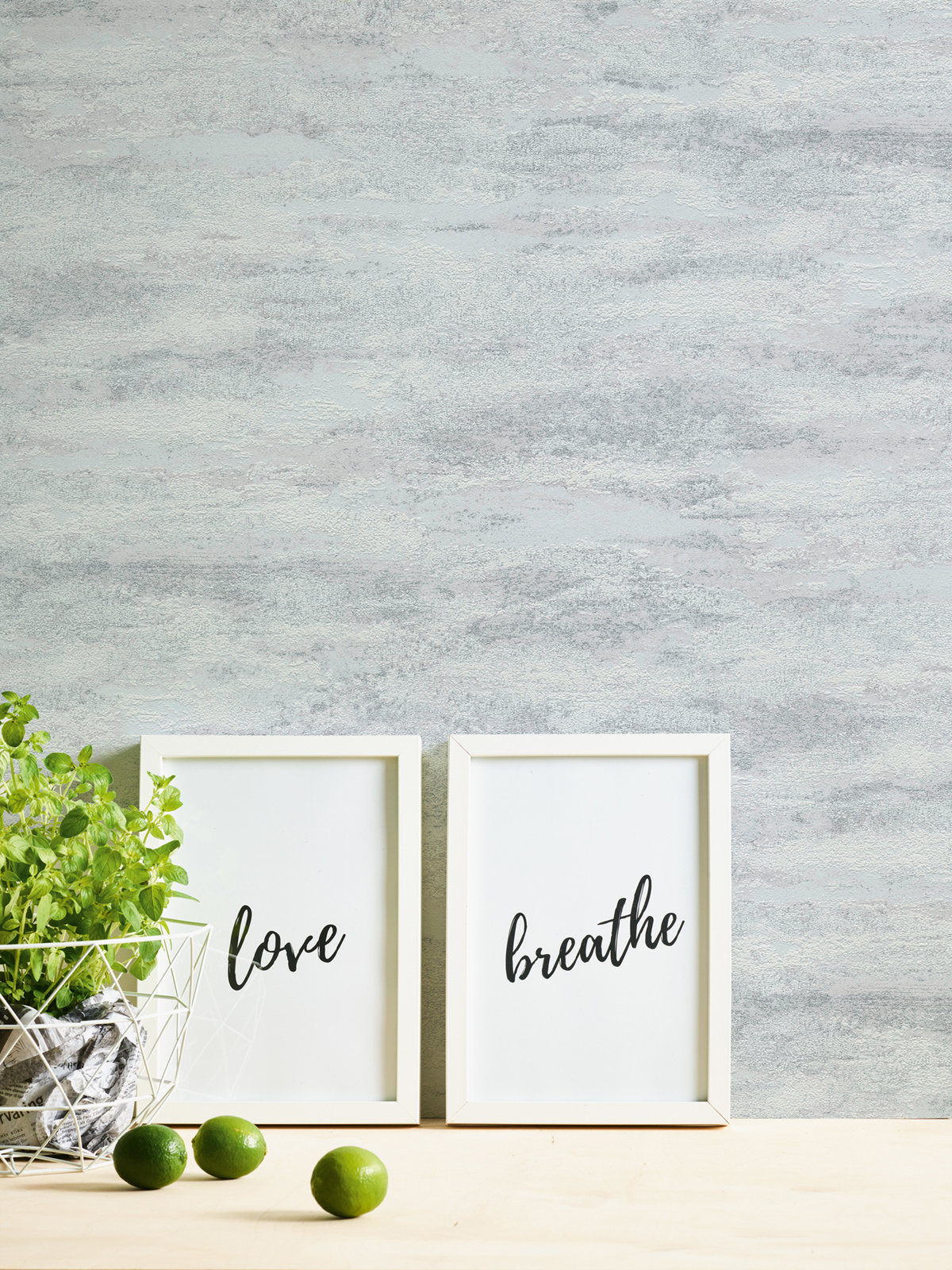 Papier peint Effet Béton Nuage gris bleuté - Attractive 2 d'A.S. Création AMB3 | Réf. AS-390413