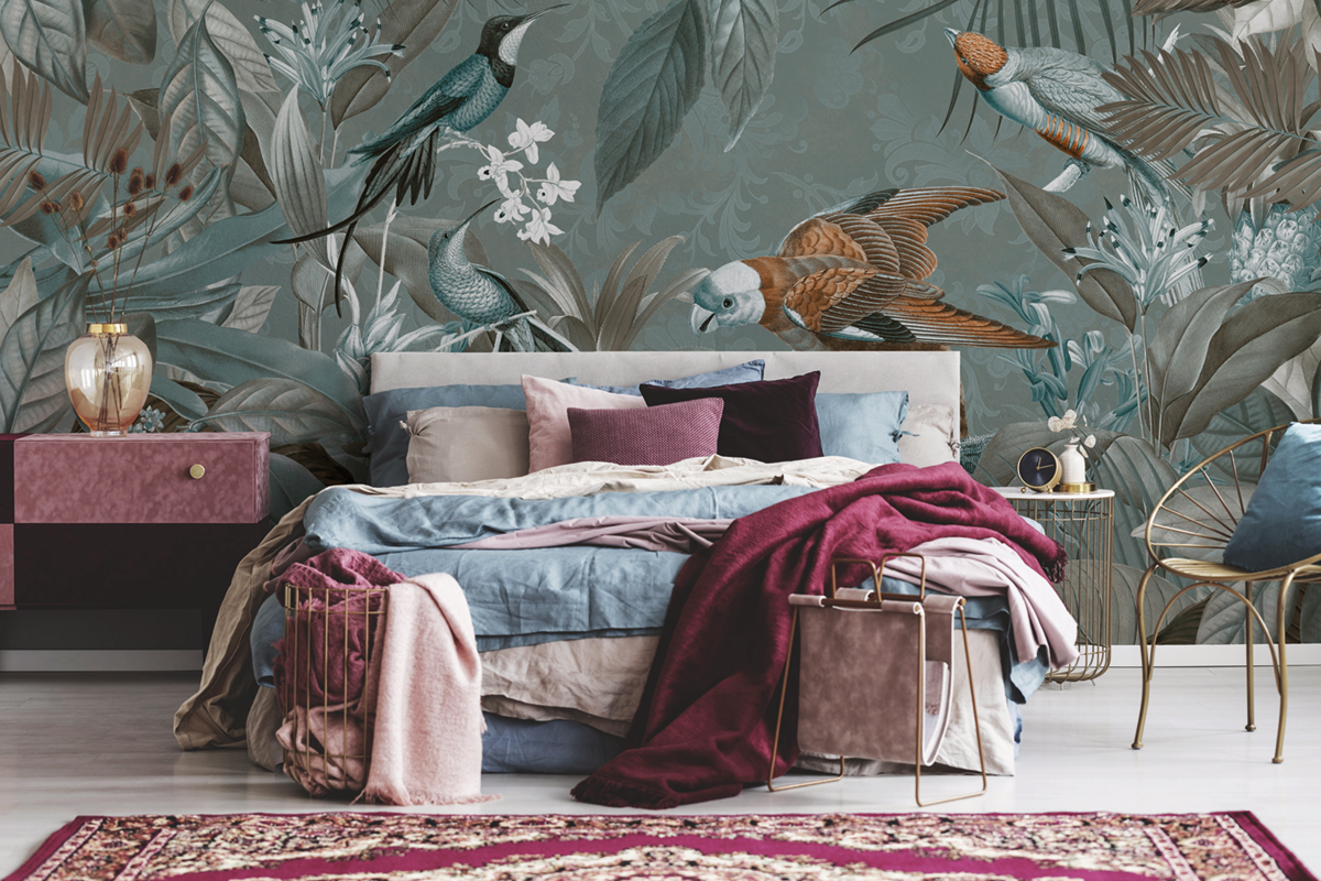 Papier peint panoramique Oiseaux Tropical Jungle - Référence DD119697 - Intissé 200g/m2 - Standard 400 x 270