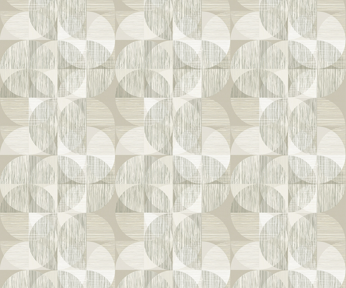 Papier peint panoramique Géométrique Tubular Titan beige - Papier Peint Komar Infinity 2