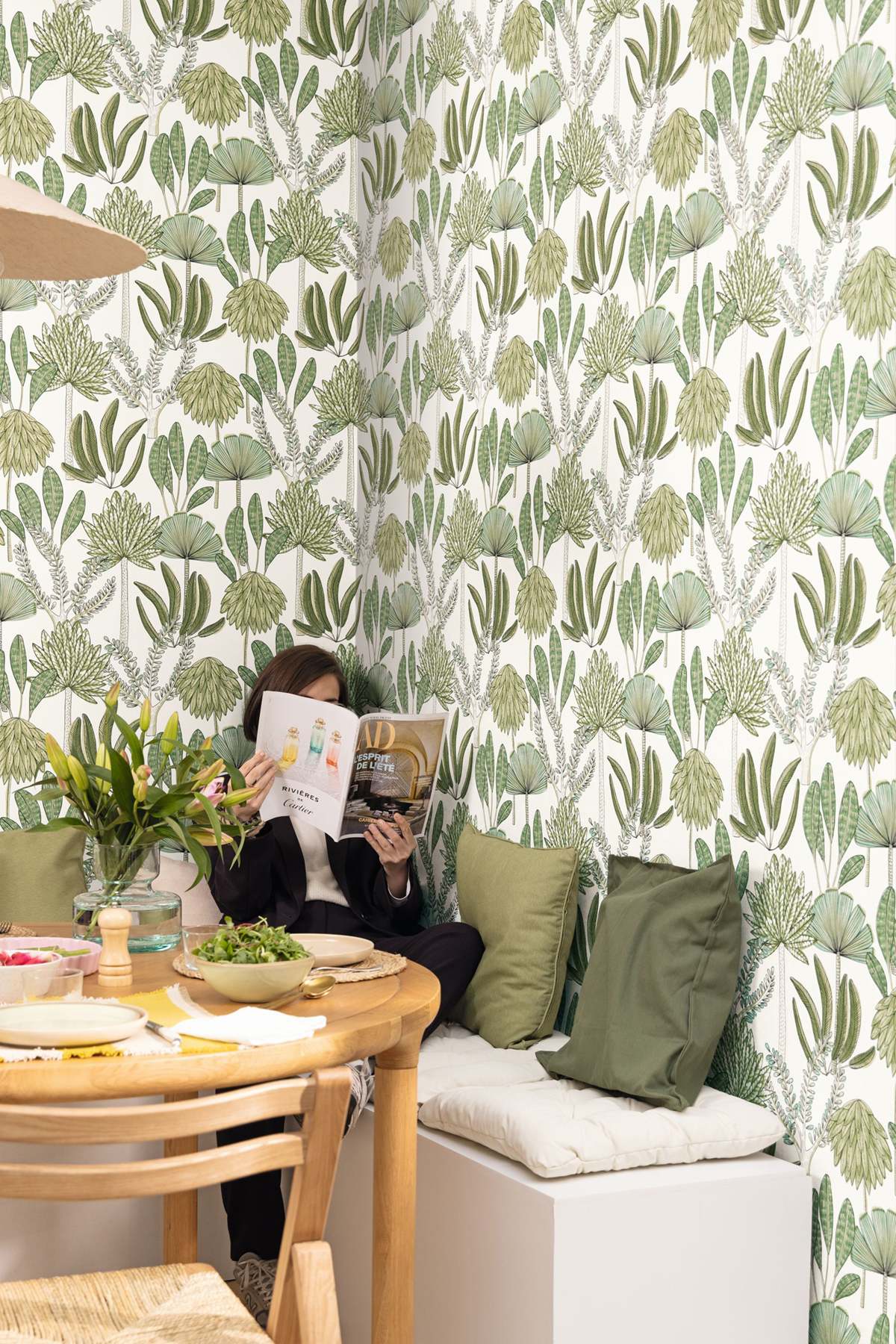 Papier peint Feuillages Jungle Bali vert - Stay Wild de Casélio AMB3 | Réf. WILD104930722