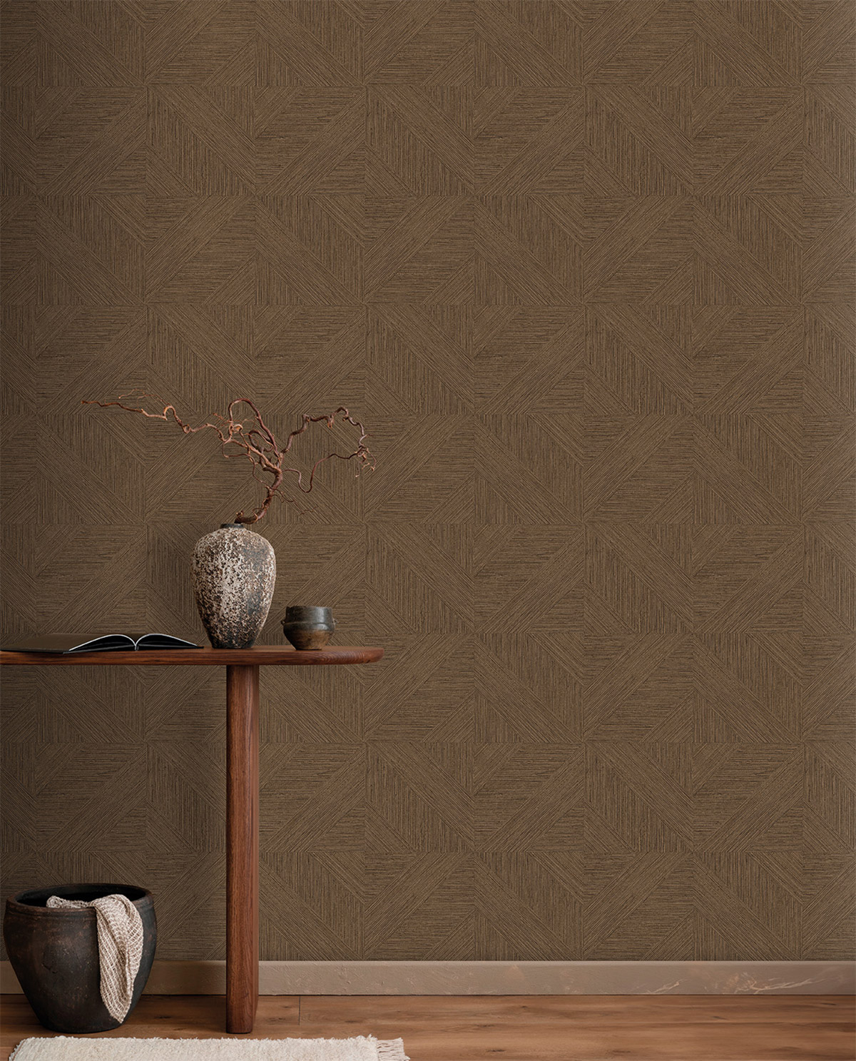 Papier peint Géométrique Texturé marron - Atacama de Montecolino | Réf. MC-IM28012