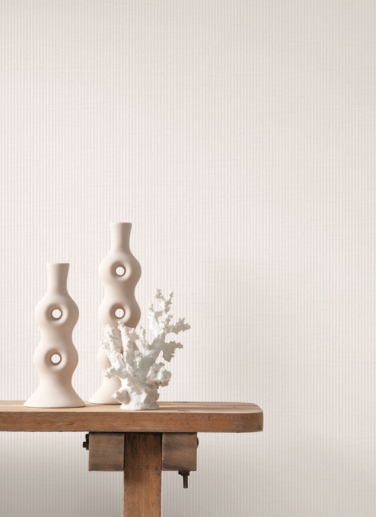 Papier peint Fines Rayures Papier Kraft gris perle - Papercraft de Casadéco | Réf. PAPC89659119