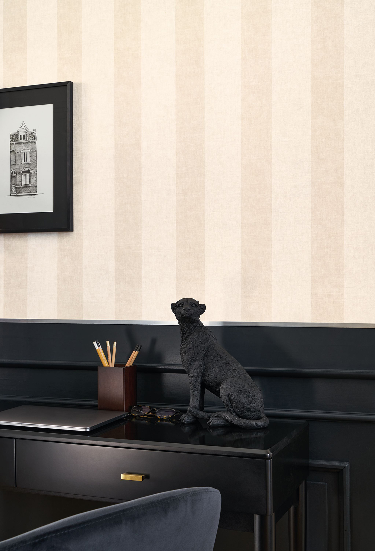 Papier peint Rayure Valse beige - Vienne de Casadéco | Réf. VIEN87361215