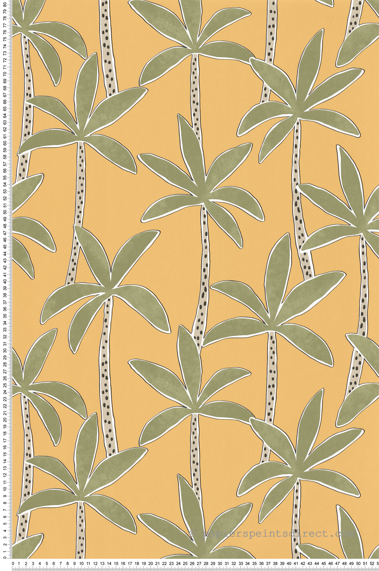 Papier peint Palmier Se Balancer ocre - Autour du Monde de Casélio | Réf. ADM103512070