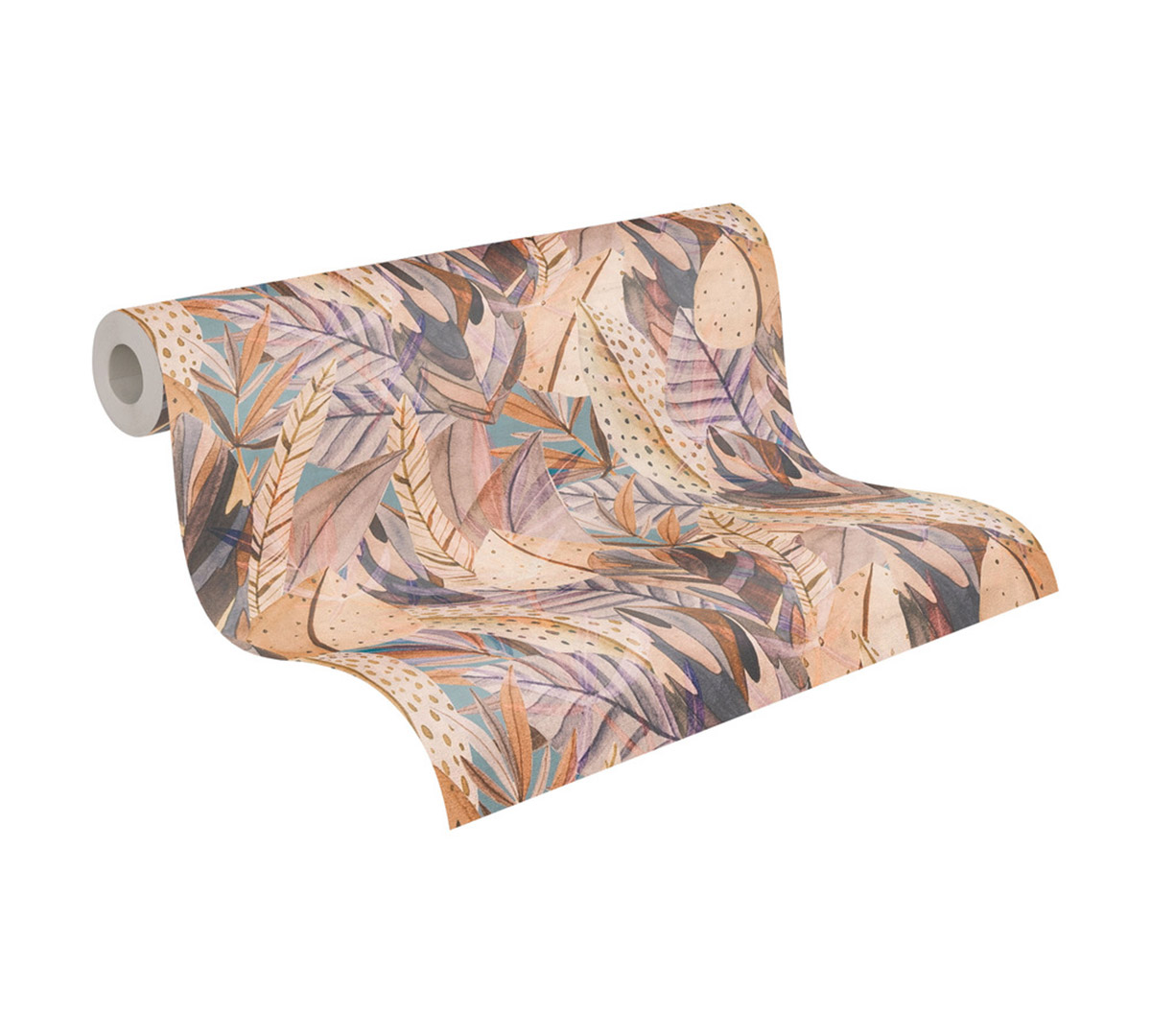 Papier peint Feuillage Ethnique beige parme - Anna D'Andrea d'A.S. Création AMB5| Réf. AS-782202