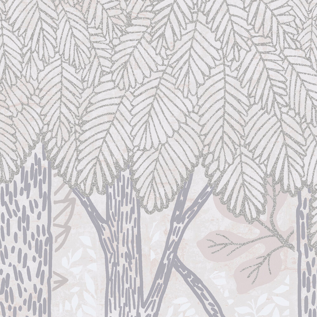 Papier peint Nature Sauvage grège - Lilly & Luis d'A.S. Création AMB6 | Réf. AS-771332