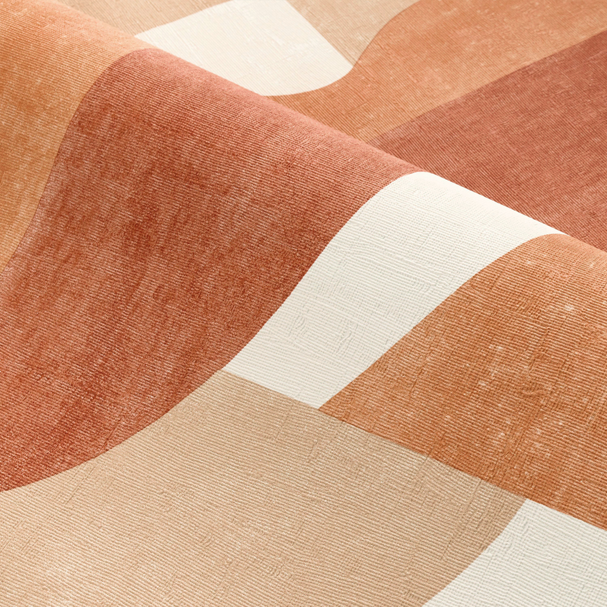 Papier peint Graphique Gino rose terracotta - Mouvements de Casamance AMB2 | Réf. CAS-76001936