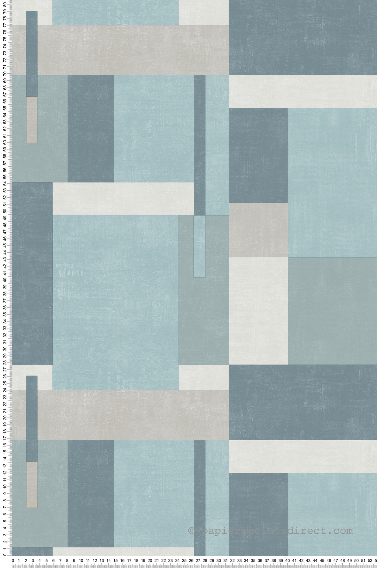 Papier peint Géométrique Cubique bleu - Arty d'Ugépa | Réf. UGP-M27011