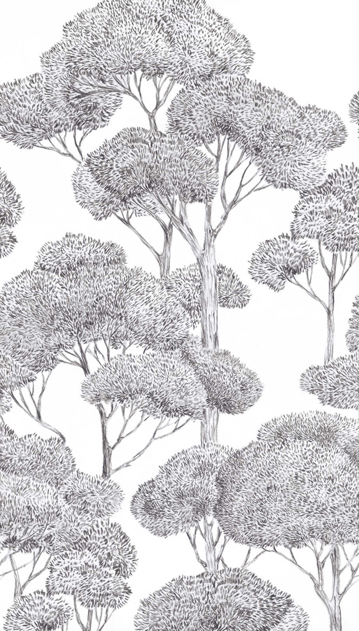 Papier peint panoramique Forêt Dessinée noir et blanc - Vibes & Styles d'A.S. Création | Réf. AS-792167