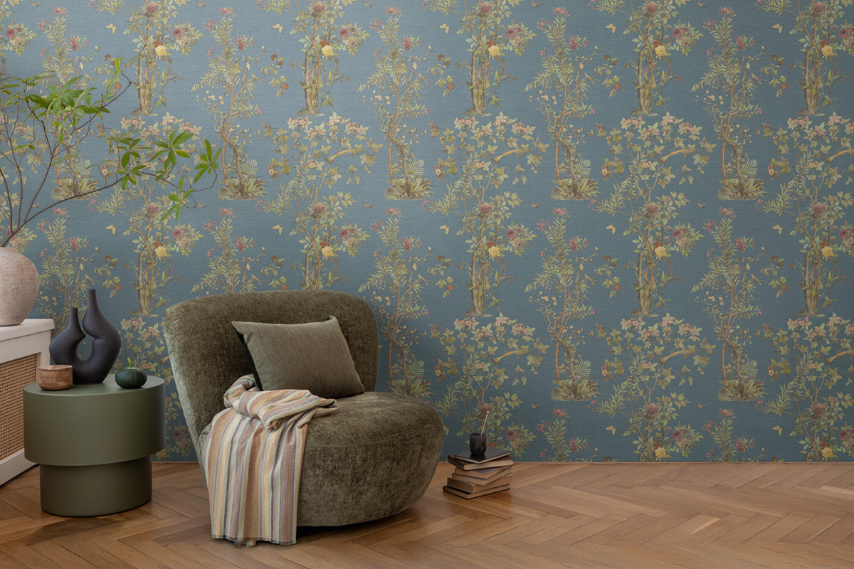 Papier peint Arbre Botanique bleu - History of Art 2 d'AS Création | Réf. AS-790434