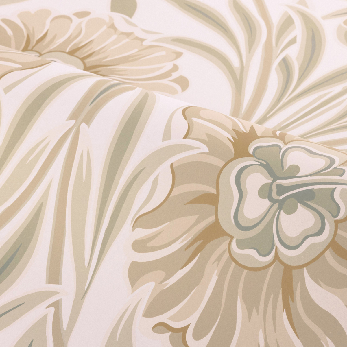 Papier peint Fleurs Art Nouveau Isadora ivoire amande - Isadora de Casamance | Réf. CAS-70370100