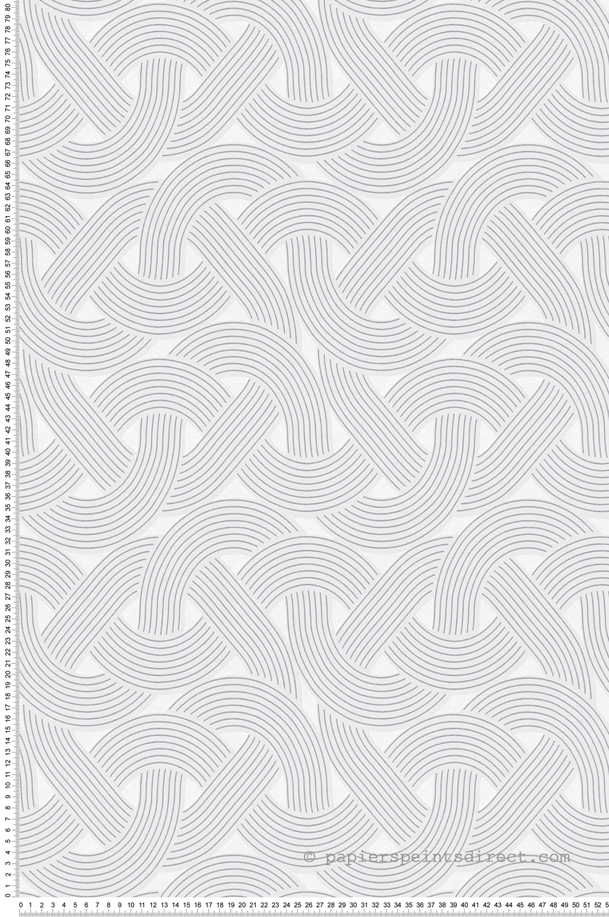 Papier peint Graphique Noeud Corde gris argenté - Arcade d'Architects Paper | Réf. 39175-4