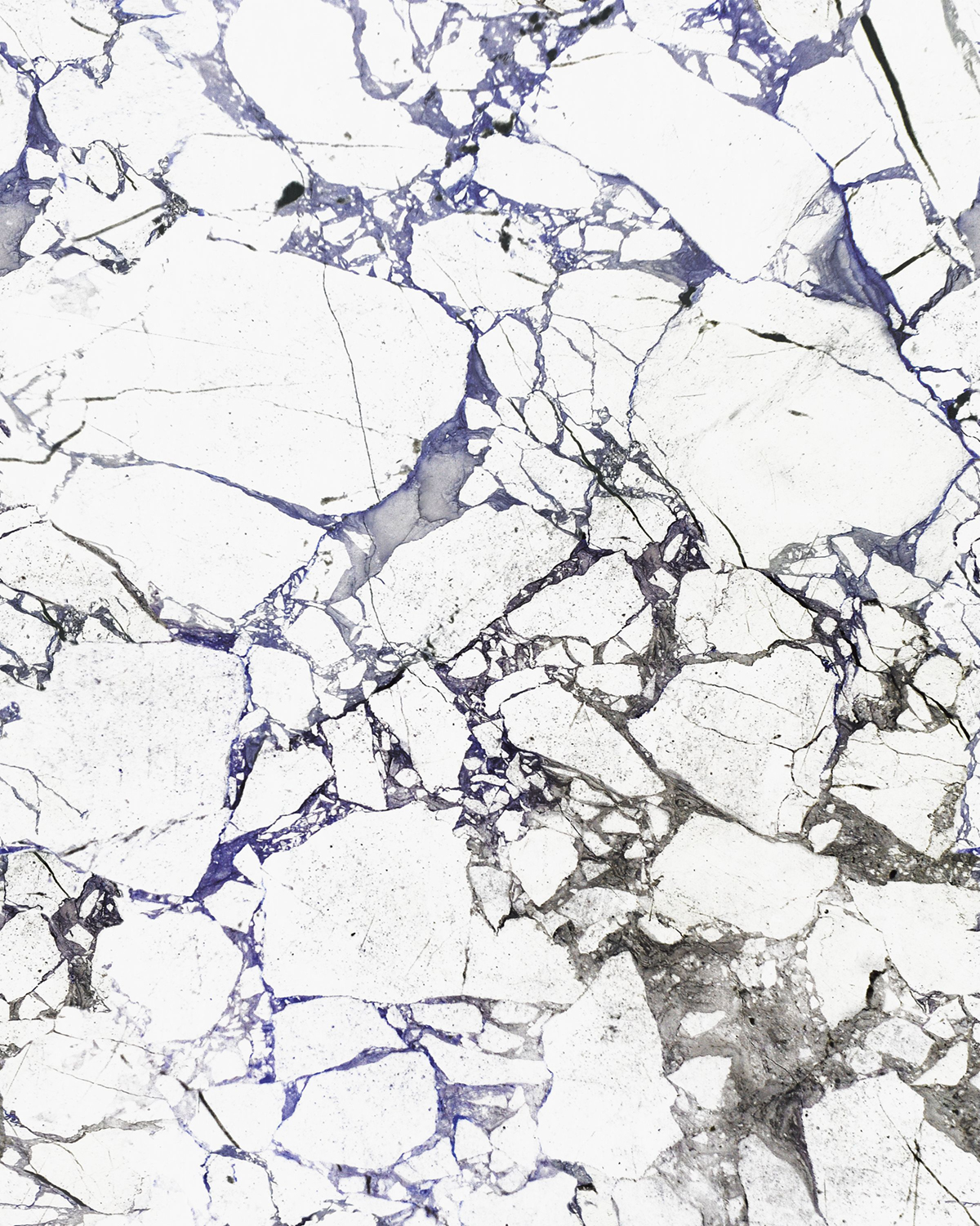 Papier peint panoramique Marbre Carrare S bleu noir blanc 200x250 - Minerals de Casadéco | Réf. MNRL88130605