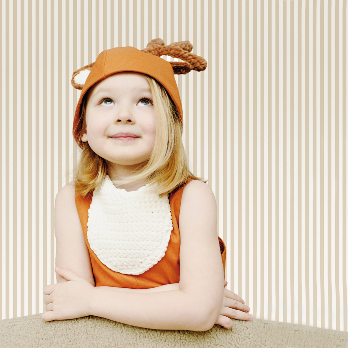 Papier peint Rayures beige blanc - Babyland 2 de Lutèce | Réf. LTC-14867