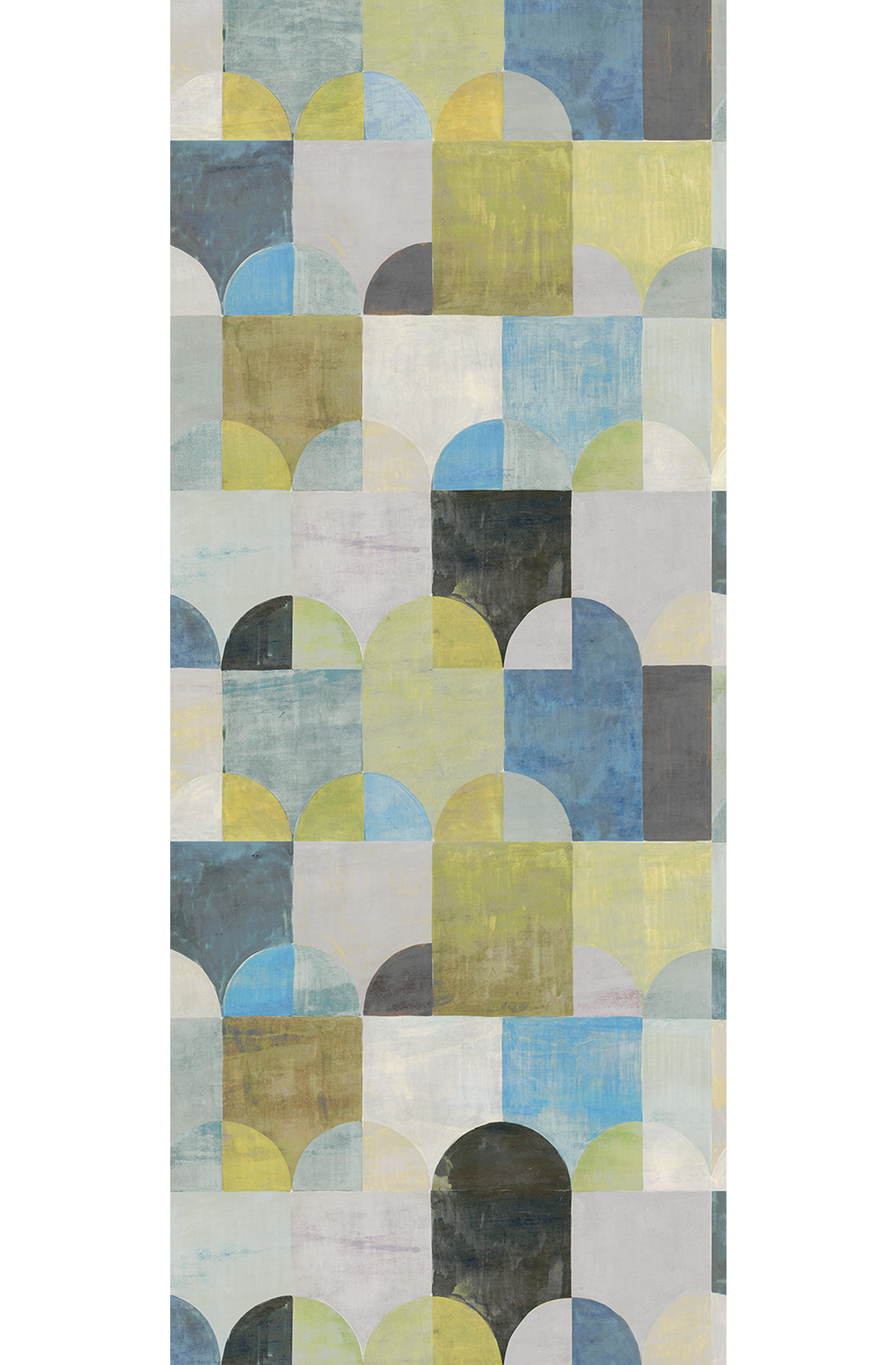 Papier peint panoramique Art Déco Arc jaune - B H260 - Wall Designs IV de Masureel | Réf. MAS-DG4ILA2012-260