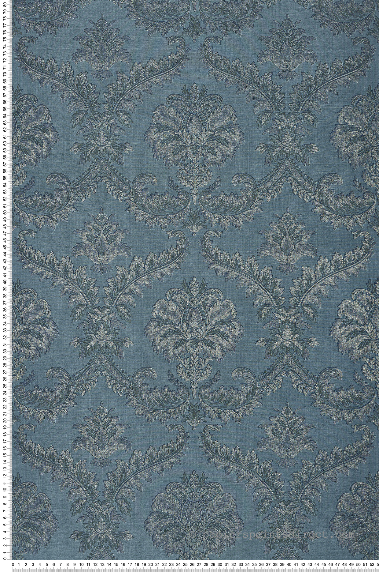 Papier peint Médaillon Baroque marine et doré - San Marco de Montecolino | Réf. MC-25727