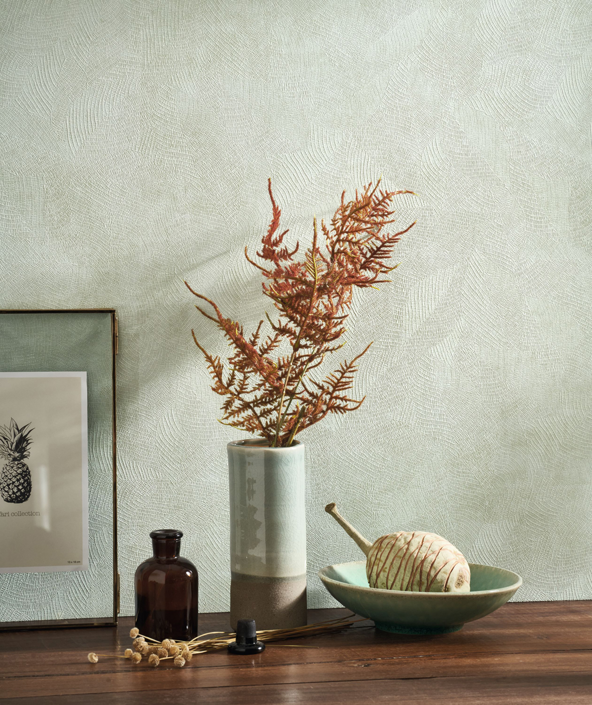 Papier peint Matière Feuille Masaya vert d'eau - Nicaragua de Casadéco | Réf. NICA86427333