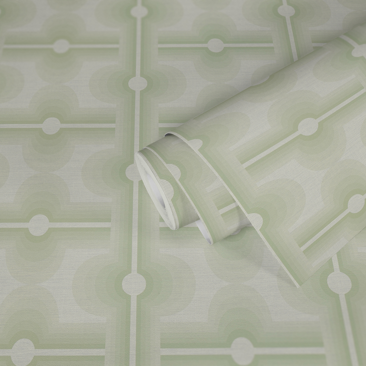 Papier peint Années 70 Graphique vert pâle - Retro Chic d'A.S. Création | Réf. AS-395331