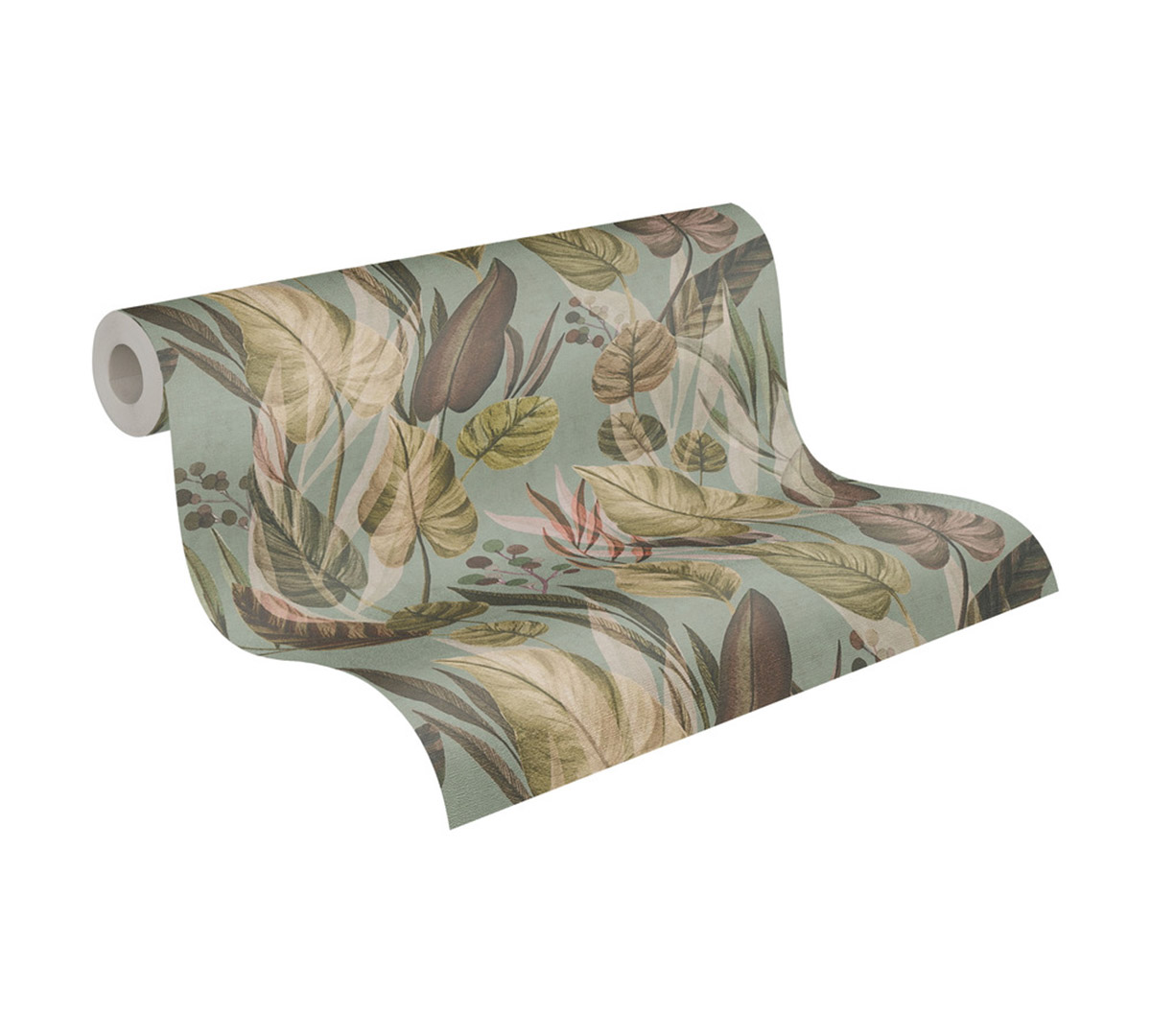 Papier peint Palmes Exotiques vert sauge - Anna D'Andrea d'A.S. Création AMB5| Réf. AS-782193