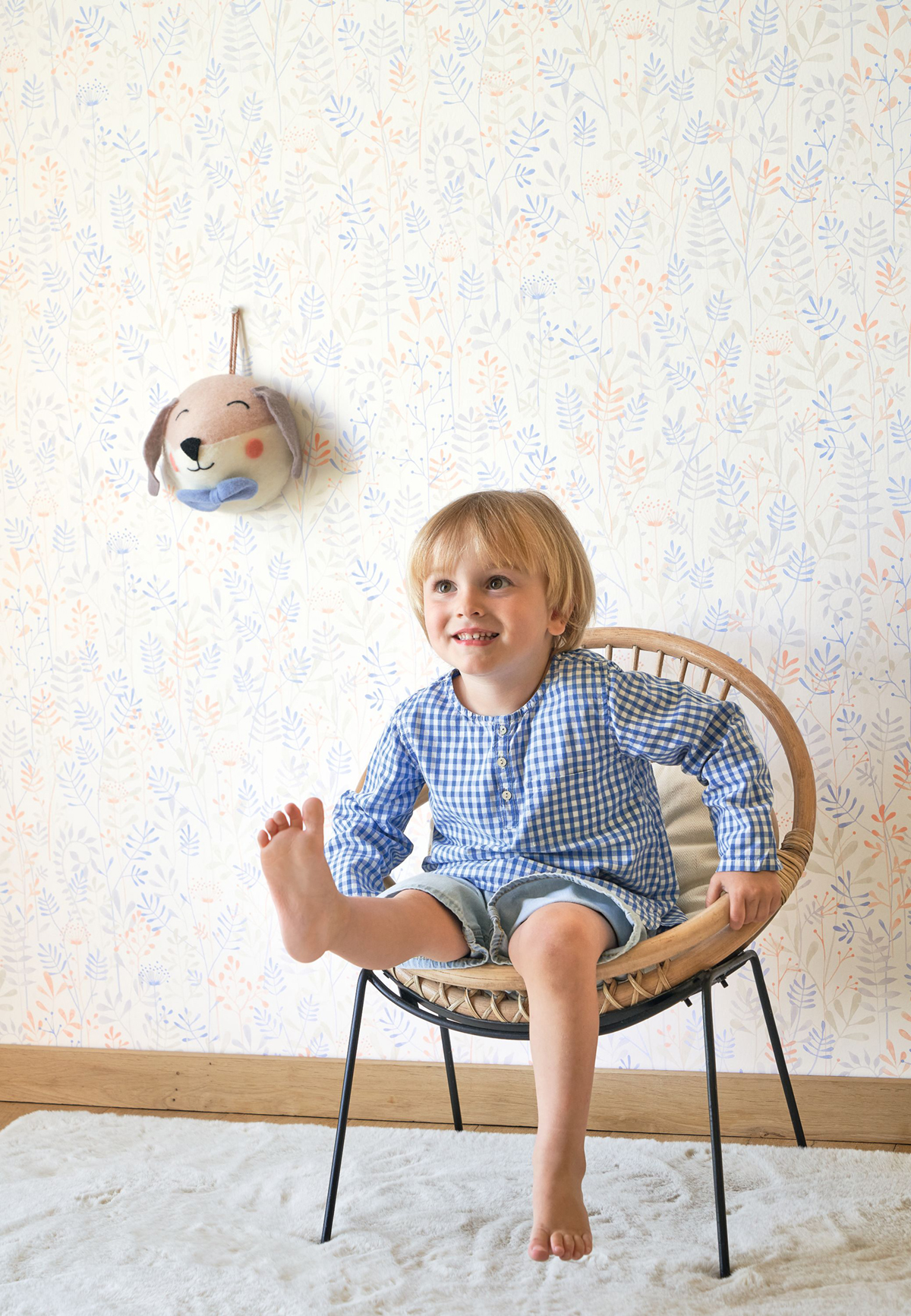 Papier peint Feuillage Enfantin bleu rose - Once Upon A Time de Casadéco AMB3 | Réf. OUAT88326782