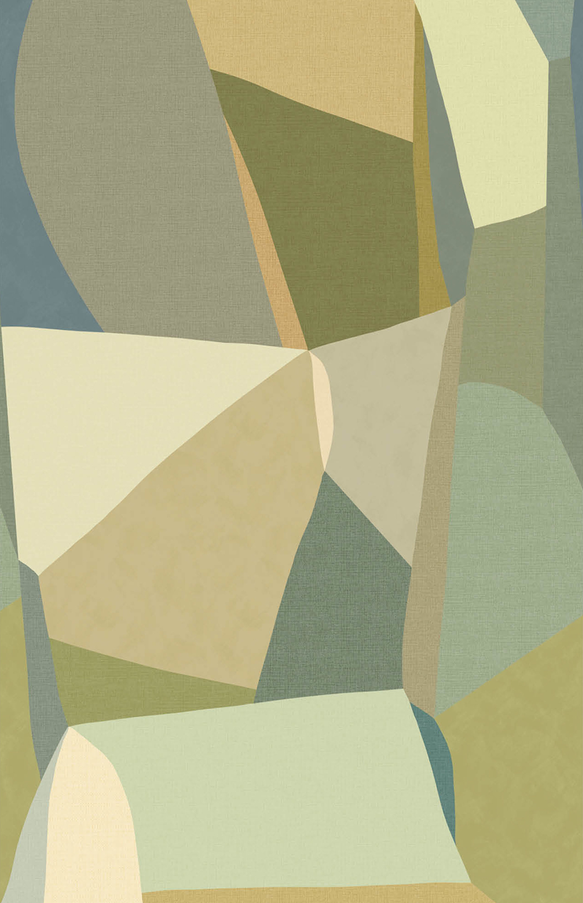 Papier peint panoramique Forme Tissage Pulse vert 200X310 - Symphony de Casélio | Réf. SYM107057104