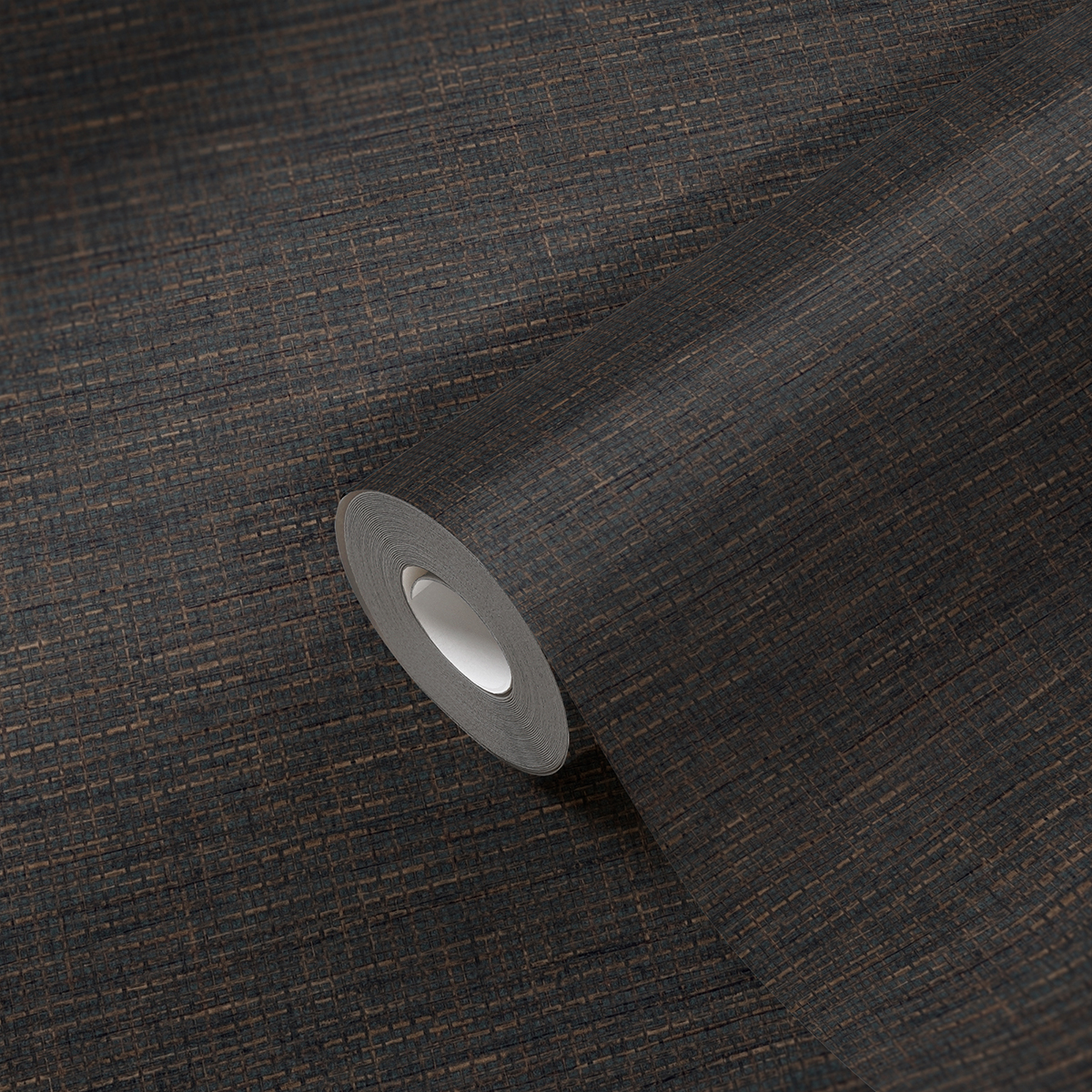 Papier peint Effet Tissage bleu nuit et marron - Desert Lodge de Livingwalls | Réf. 38527-2