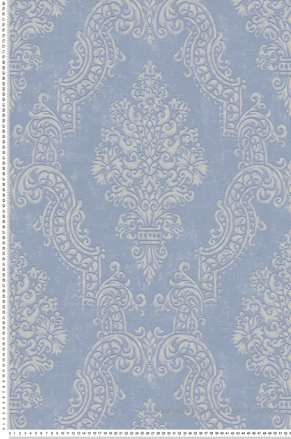 Papier peint Médaillon Baroque lavande argenté - Pure Elegance d'A.S. Création | Réf. AS-397652