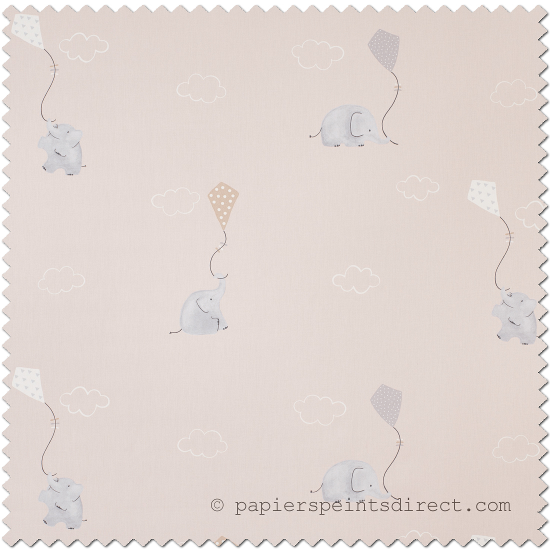 Tissu Eléphant beige - My Little World de Casadéco