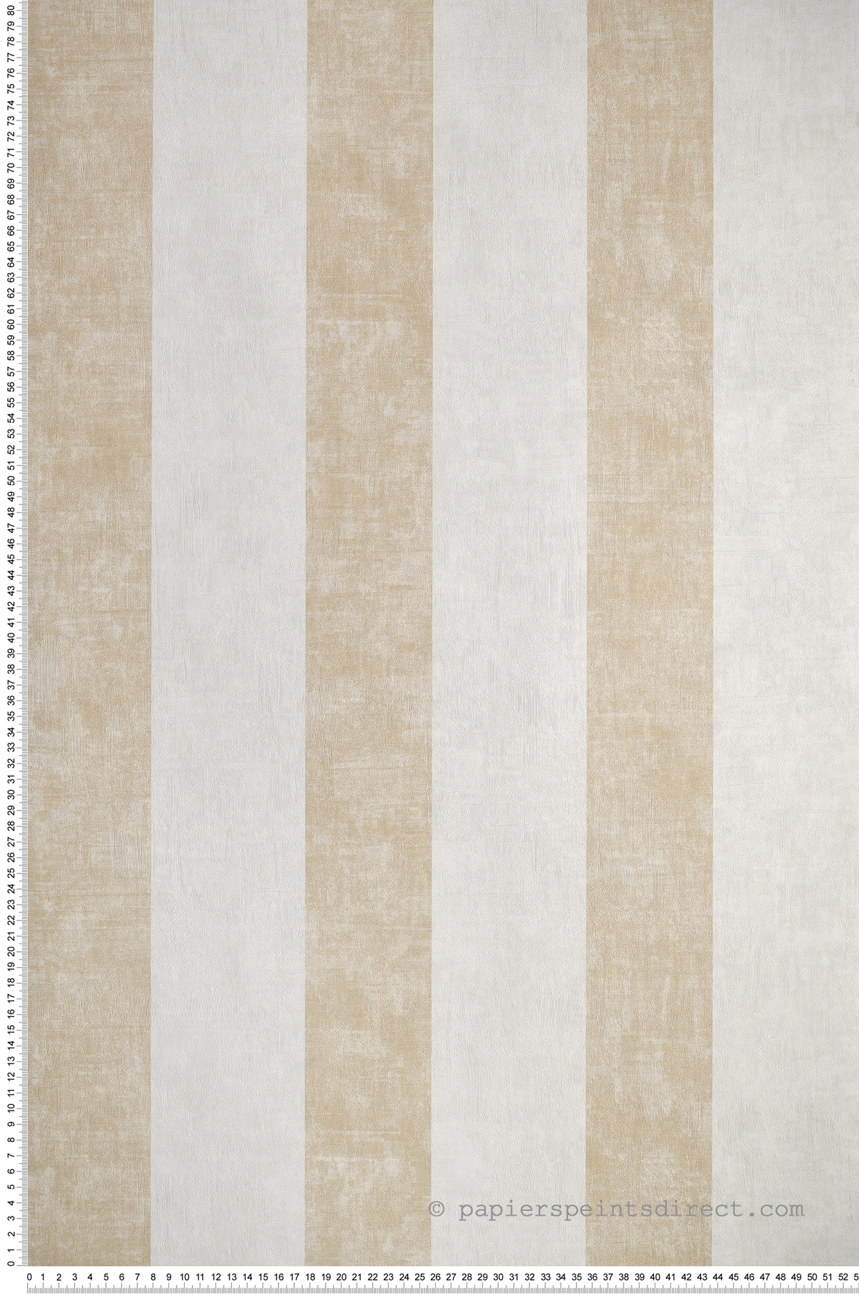 Papier peint Rayure Majestic beige sable satiné - Les Rayures de Casadéco | Réf. RAYS26382119