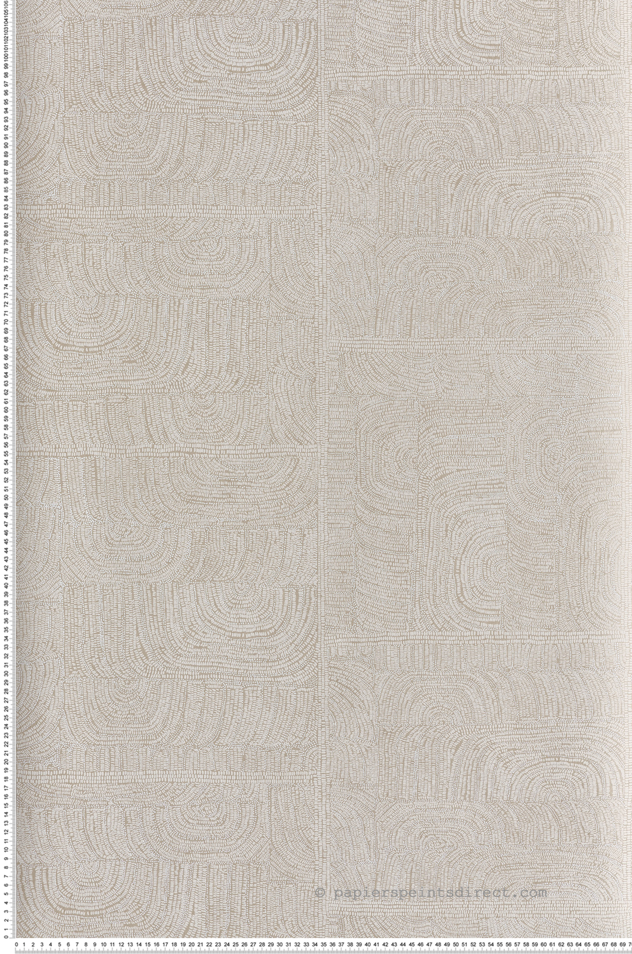 Papier peint Perle Ethnique Tehani taupe métallisé - Terra de Masureel | Réf. MAS-TER504