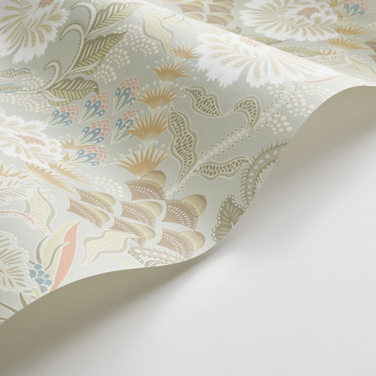 Papier peint Fleur Vintage Bloomsbury vert amande - Derby de Casadéco AMBV | Réf. DERB89287530