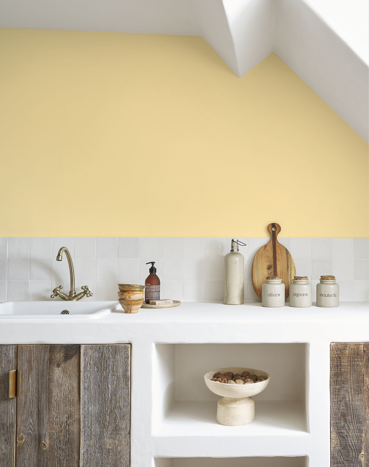 Papier peint Uni Pigments Buvard jaune pâle - Moulures & Co de Casadéco | Réf. MOCO200332002