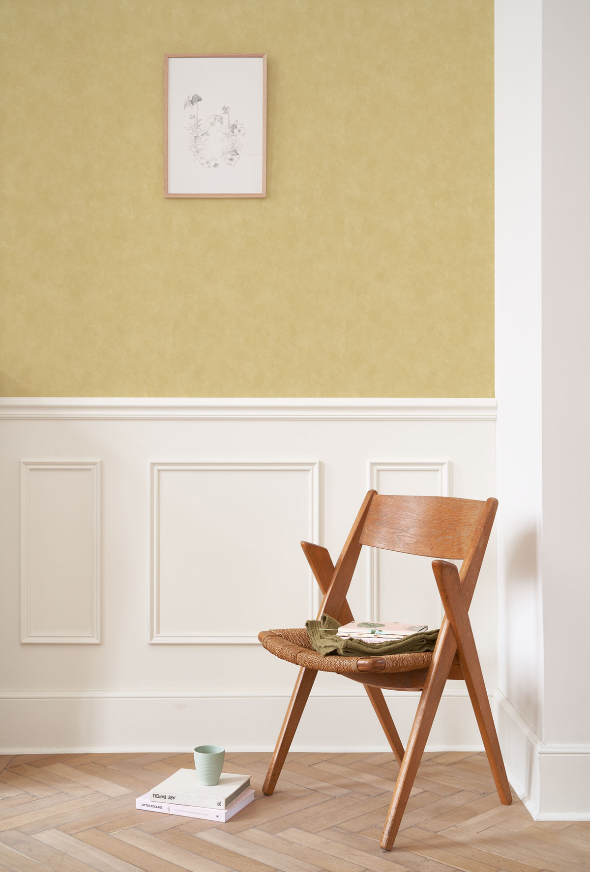 Papier peint Uni Buvard Vallauris beige ocre - Echappée Belle de Casadéco | Réf. ECHA89857117