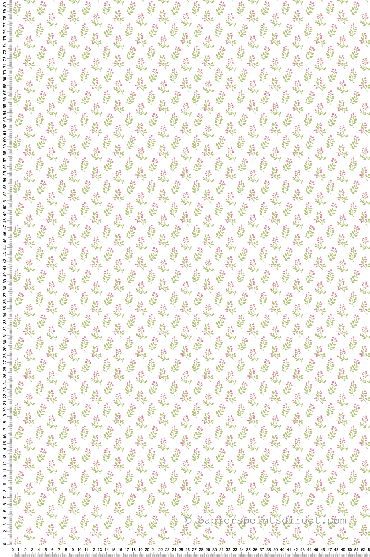 Papier peint Fleur Bourgeon rose vert - Mini Prints de Lutèce | Réf. LTC-G56710