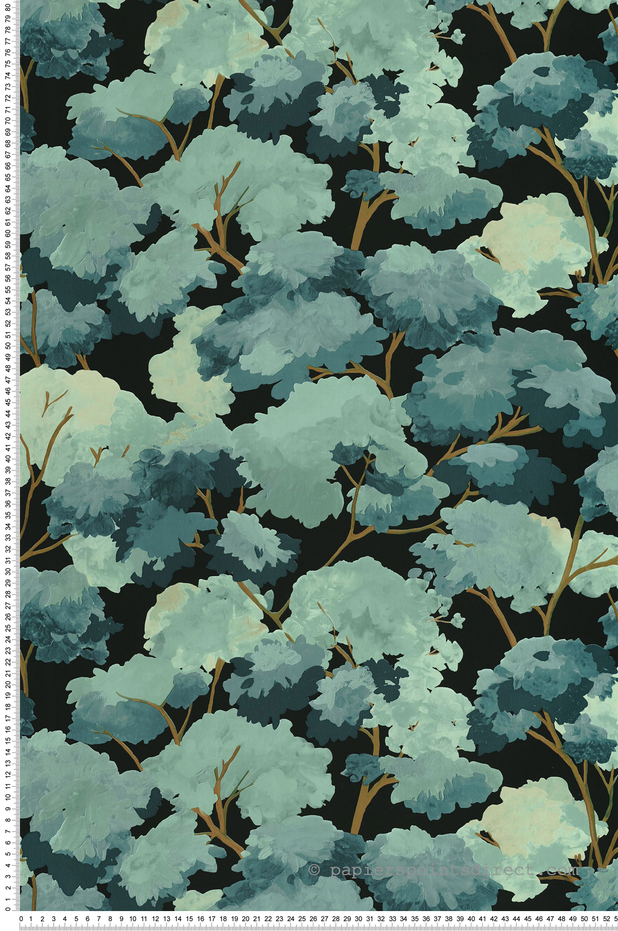 Papier peint Forêt Scandinave Été vert émeraude - Balade de Casélio | Réf. BLD106107290