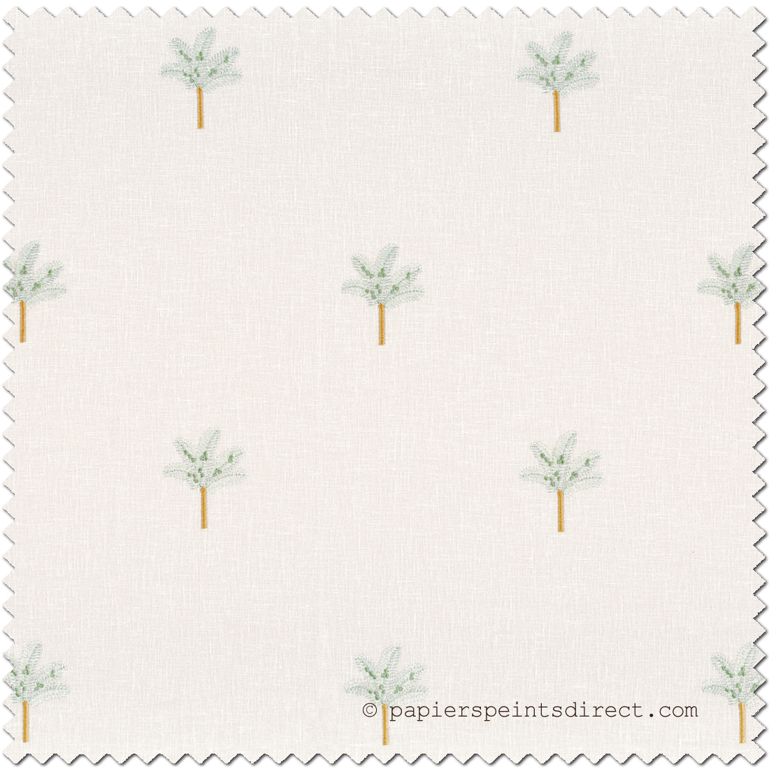 Tissu Voilage Palmier Joueur vert d'eau - Rose et Nino de Camengo | Réf. CAM-45420153