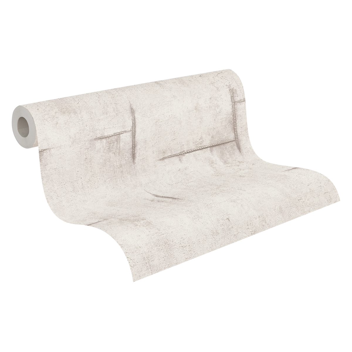 Papier peint Béton Graphite Groove blanc gris - Cosmoliving d'A.S. Création ROLL | Réf. AS-790851
