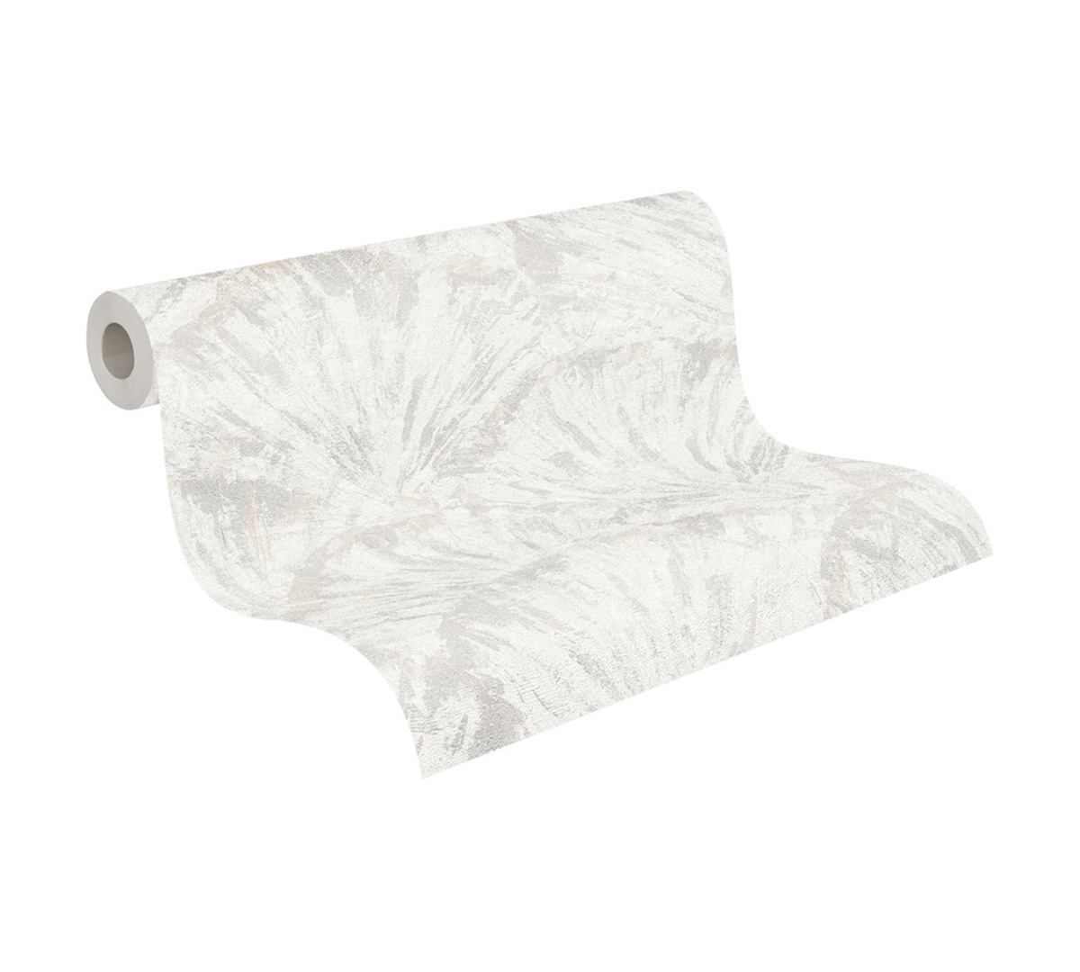 Papier peint Palme Éventail blanc cassé argenté - Metropolitan Stories 4 Hot Spots d'A.S. Création AMB1| Réf. AS-781983