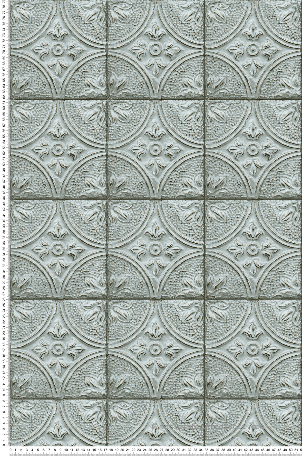 Papier peint Mosaïque Carrelage bleu pale - Fabrique 2 de Lutèce | Réf. LTC-FD23765