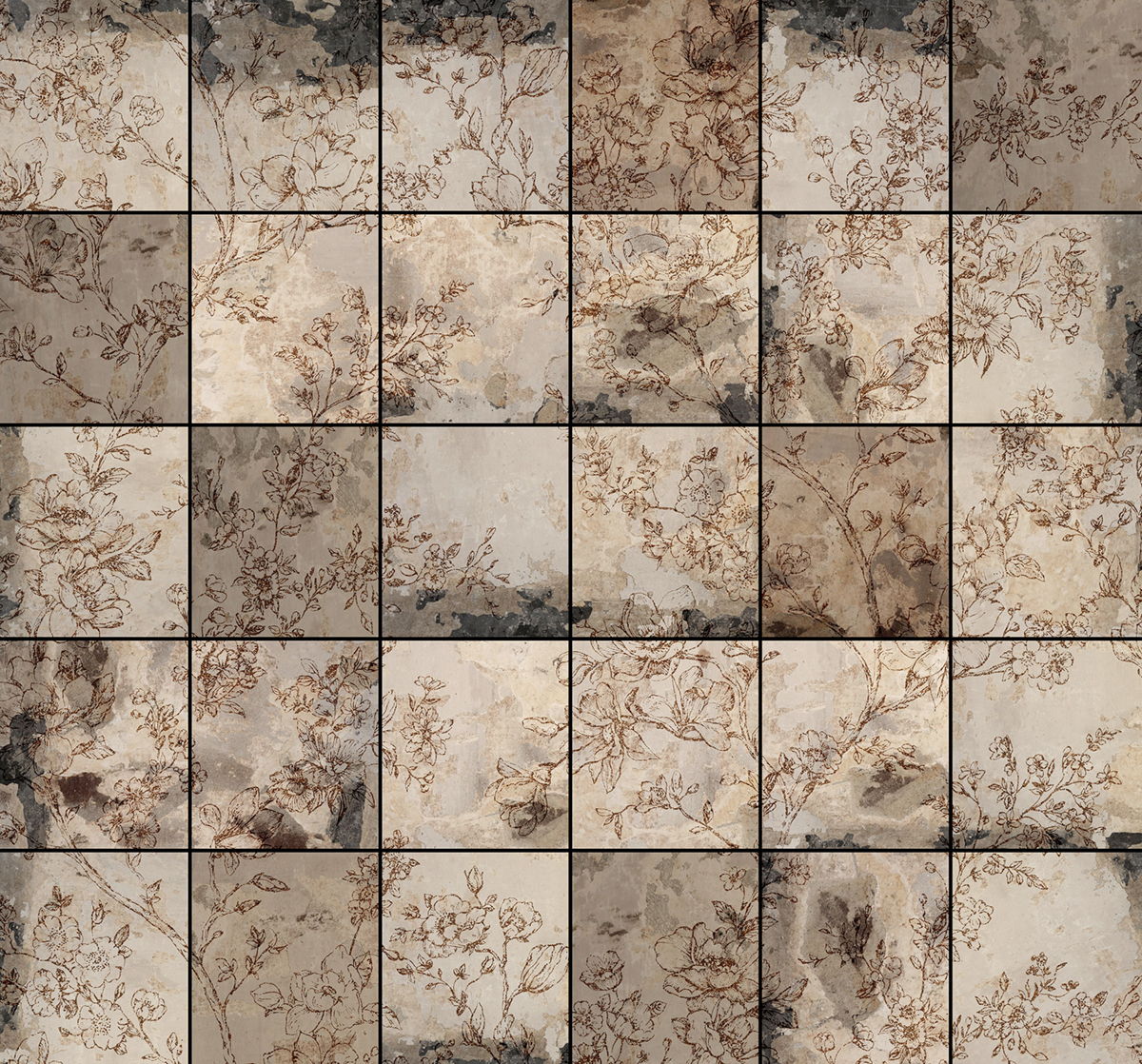 Papier peint panoramique Carrelage Emboss - Papier Peint Komar INK