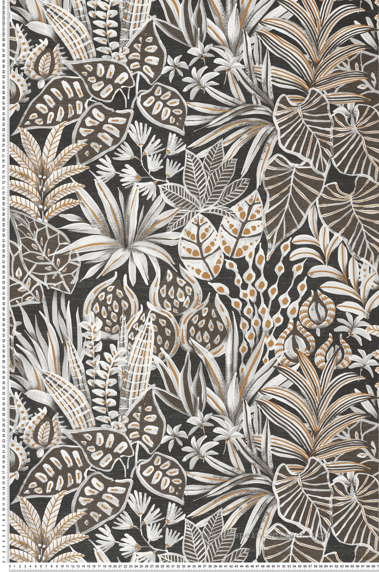 Papier peint Jungle Madhuca noir - Golfe du Bengale de Casamance | Réf. CAS-75950916