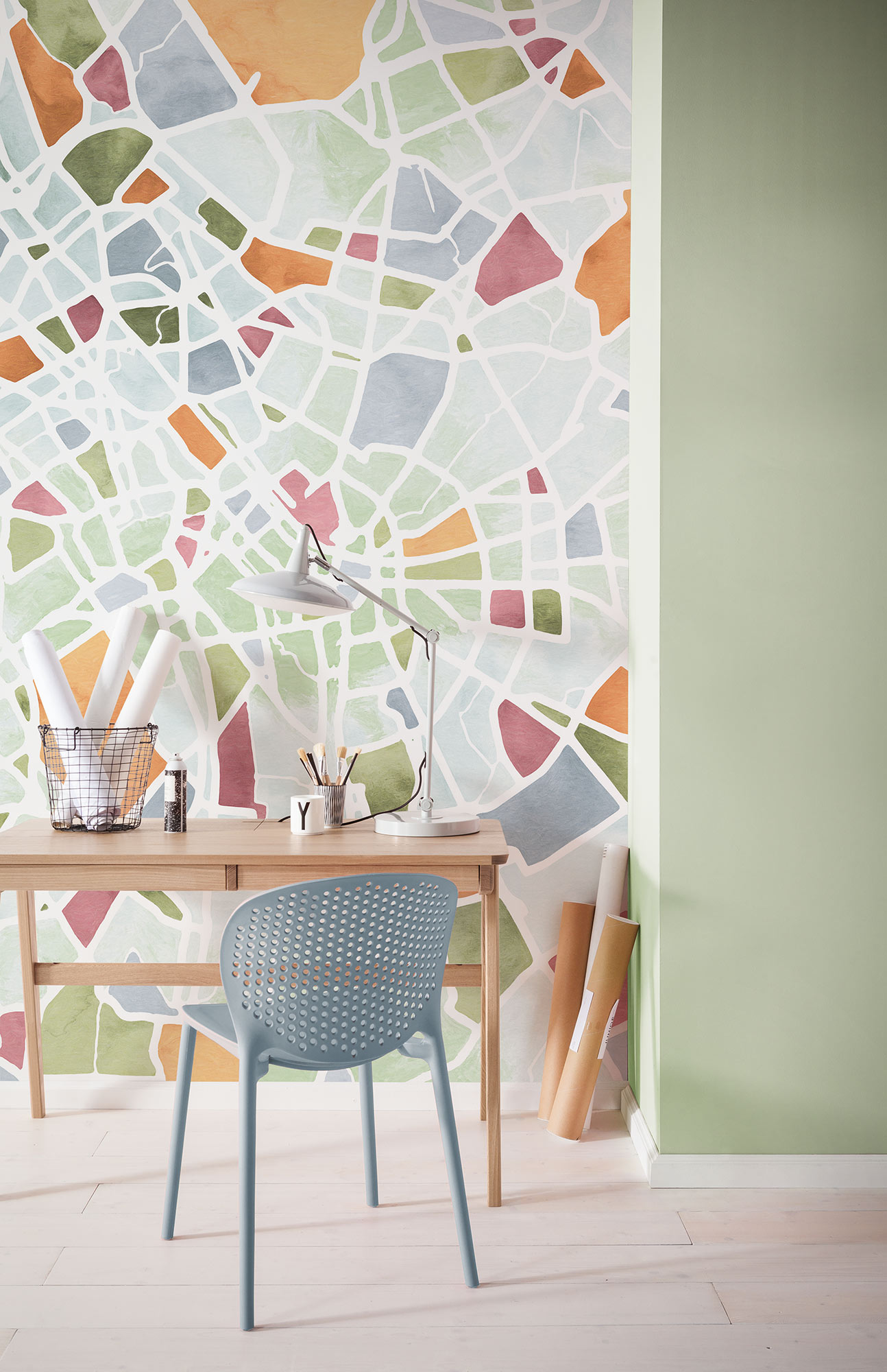 Papier peint panoramique Carte City Map - Papier peint Komar Flair